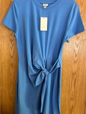 a new day Powder Blue Tie-Front T-shirt Dress